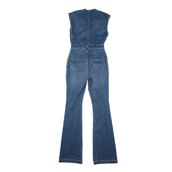 Free People Blue Denim Jumpsuit - Picture 2 of 11